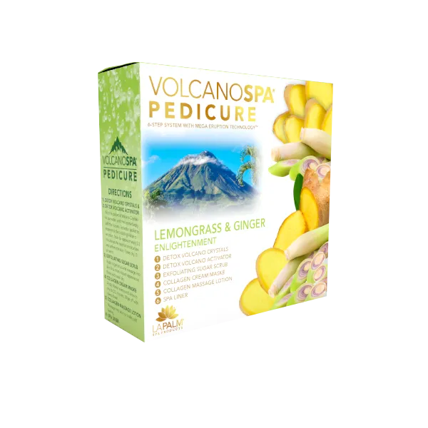 Volcano Spa: 6 Step Pedicure Kit - Lemongrass & Ginger (Enlightenment)